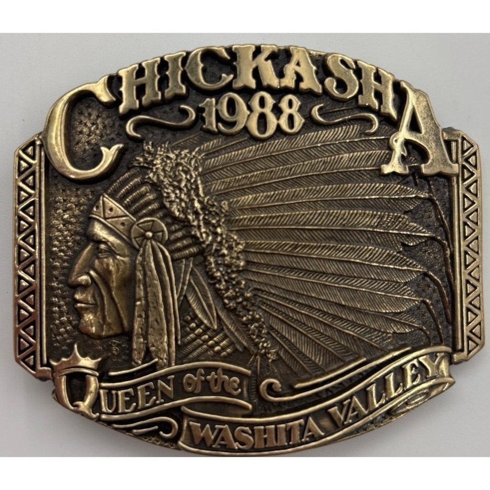 1988 Chickasha Belt Buckle Queen of the Washita Valley Limited Edition